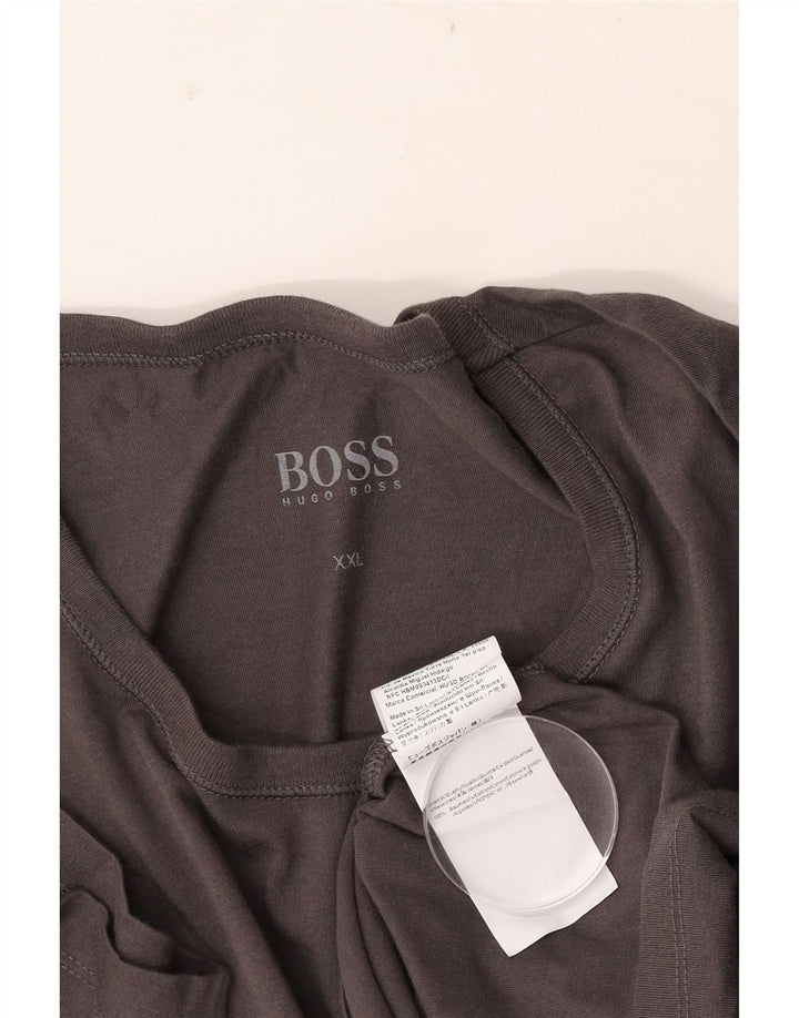 Tricou pentru bărbați Hugo Boss Top 2XL bumbac gri