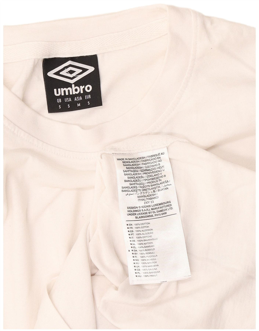 Umbro Tricou Bărbați Top Mic Bumbac Alb