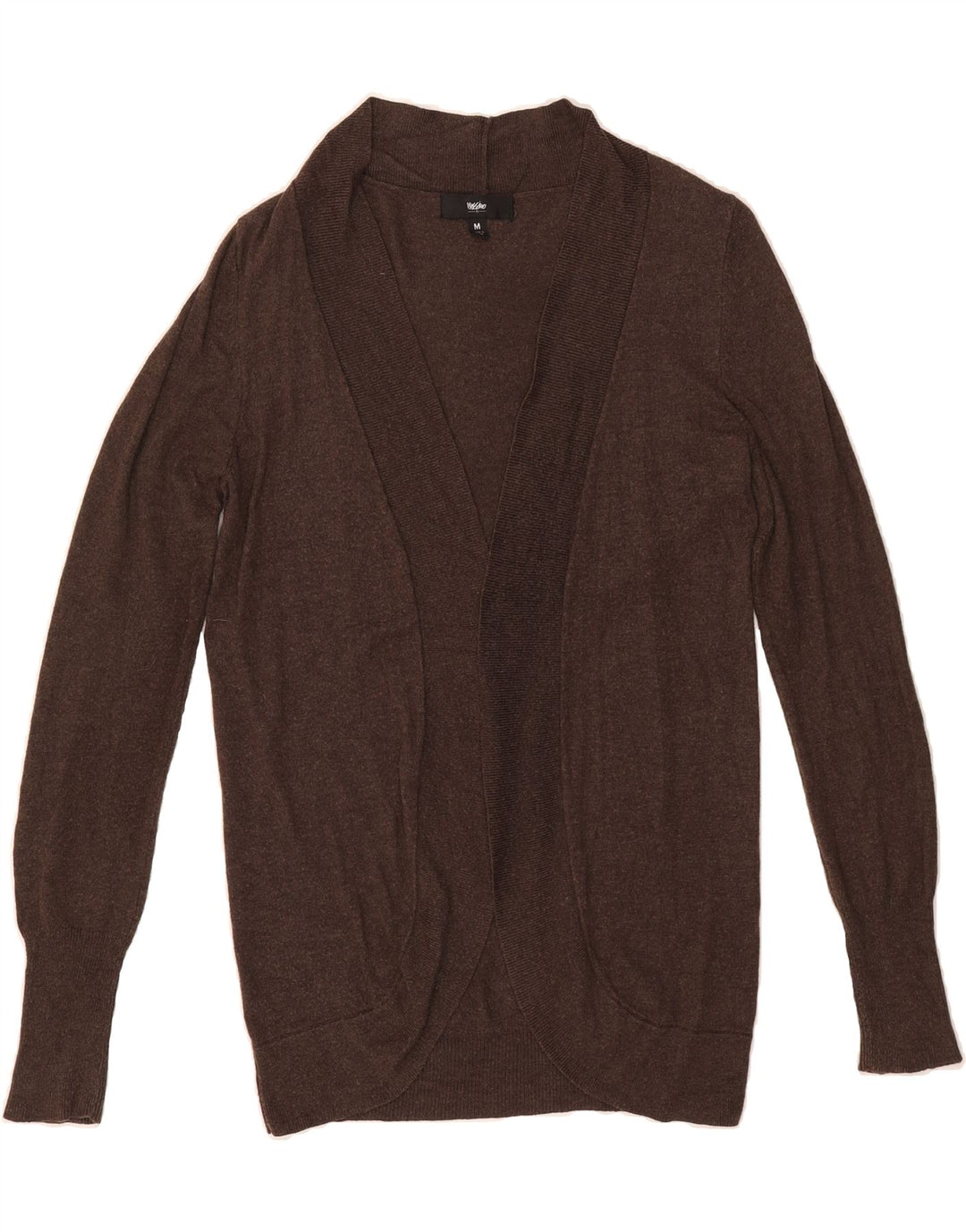 MOSSIMO Womens Open Cardigan Sweater UK 14 Medium Brown Nylon Vintage Mossimo and Second-Hand Mossimo from Messina Hembry 