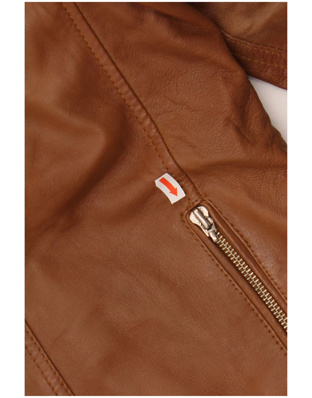 Jachetă de motociclist din piele pentru bărbați de epocă UK 40 din piele maro mare