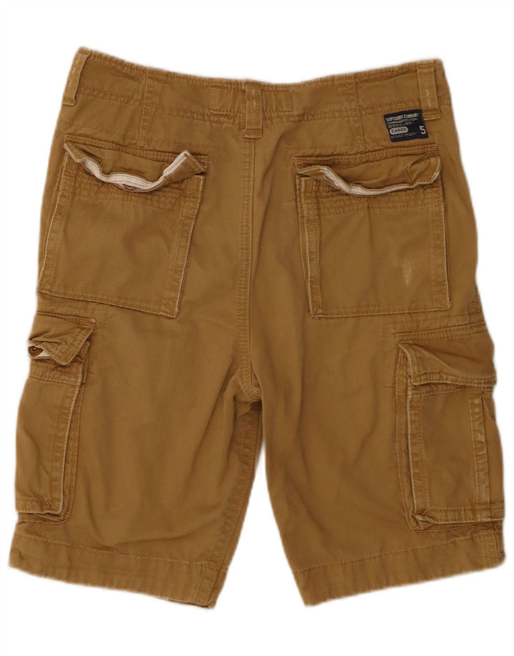 Pantaloni scurti cargo Superdry pentru bărbați, mici W29, bumbac, bej