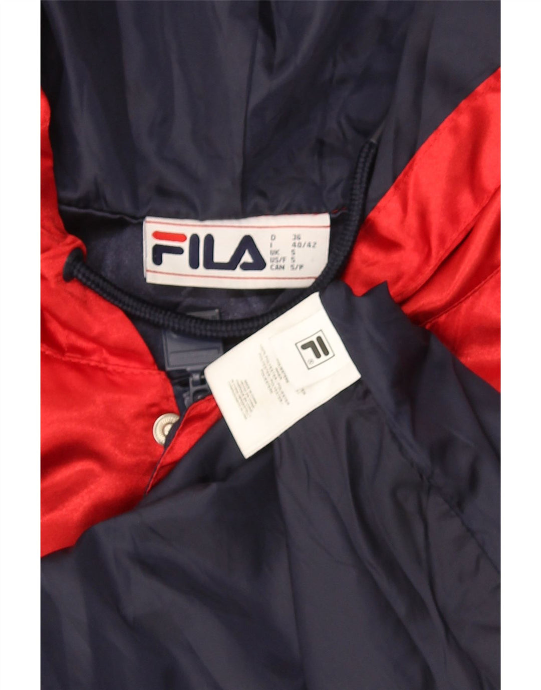 Pelernă de ploaie cu glugă Fila pentru bărbați UK 36 Mic bleumarin poliester color bloc