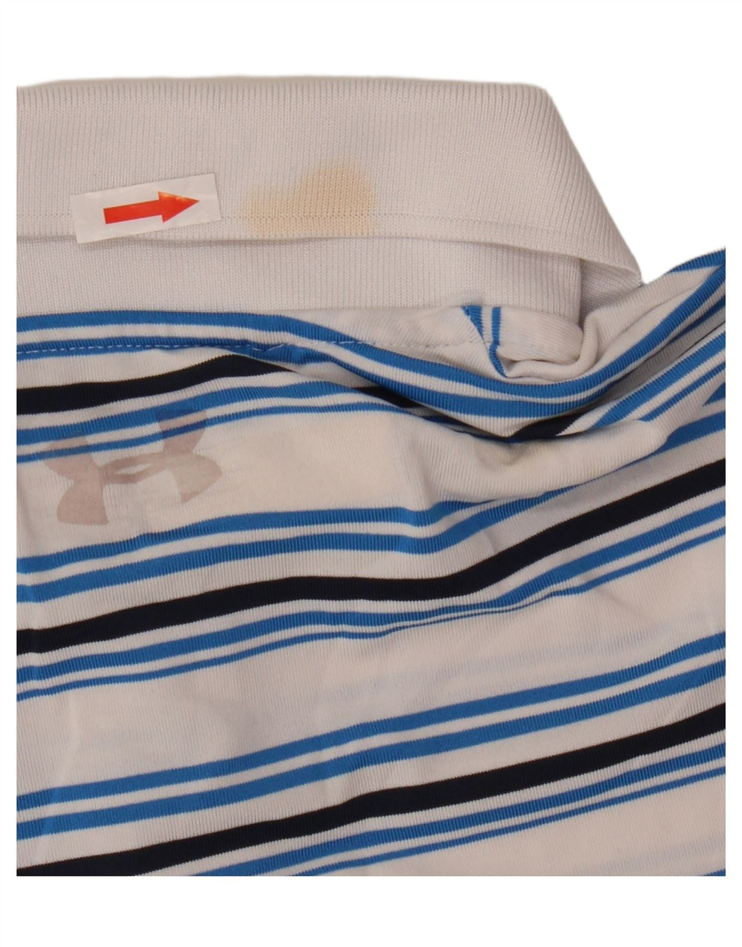 Tricou polo Under Armour pentru bărbați XL, poliester cu dungi albe