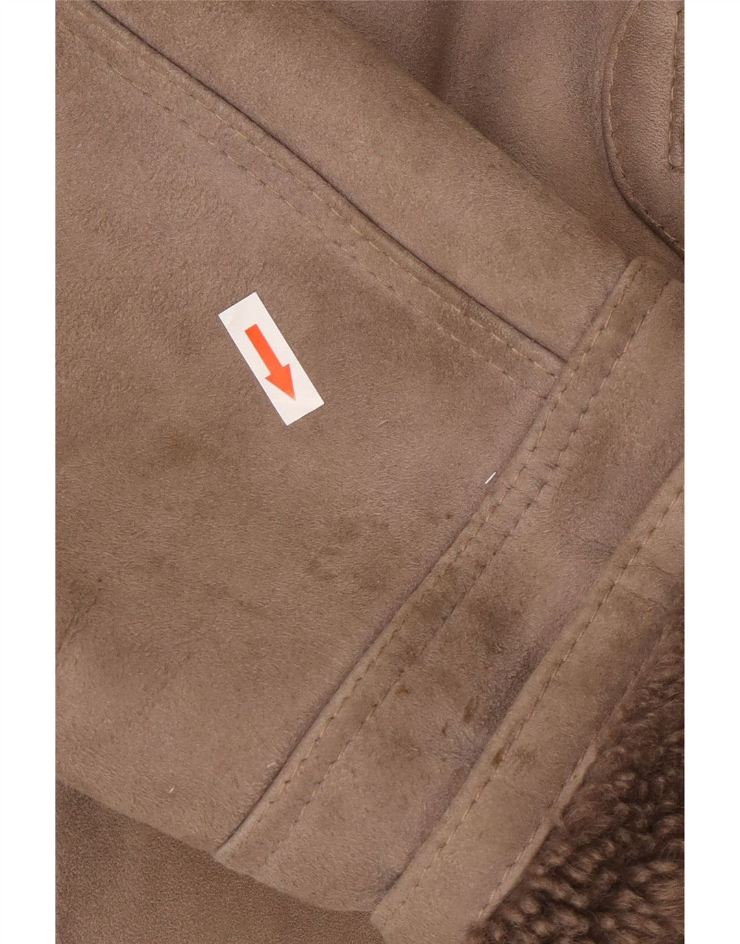 Palton supradimensionat din shearling vintage pentru femei IT 46 mare, gri din shearling