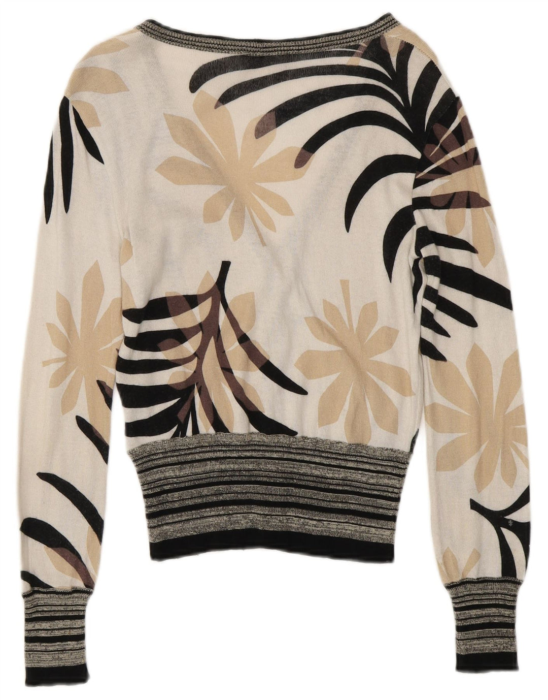 Pulover cardigan pentru femei ICEBERG UK 6 XS bumbac floral alb