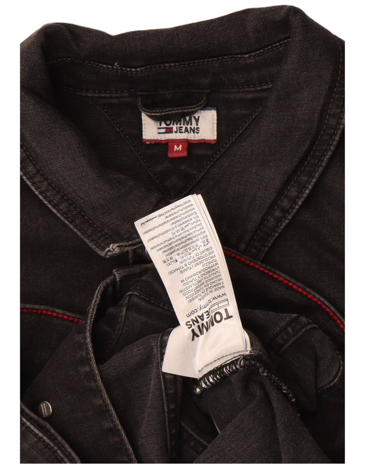 Jachetă de denim crop pentru femei Tommy Hilfiger UK 12 bumbac mediu negru