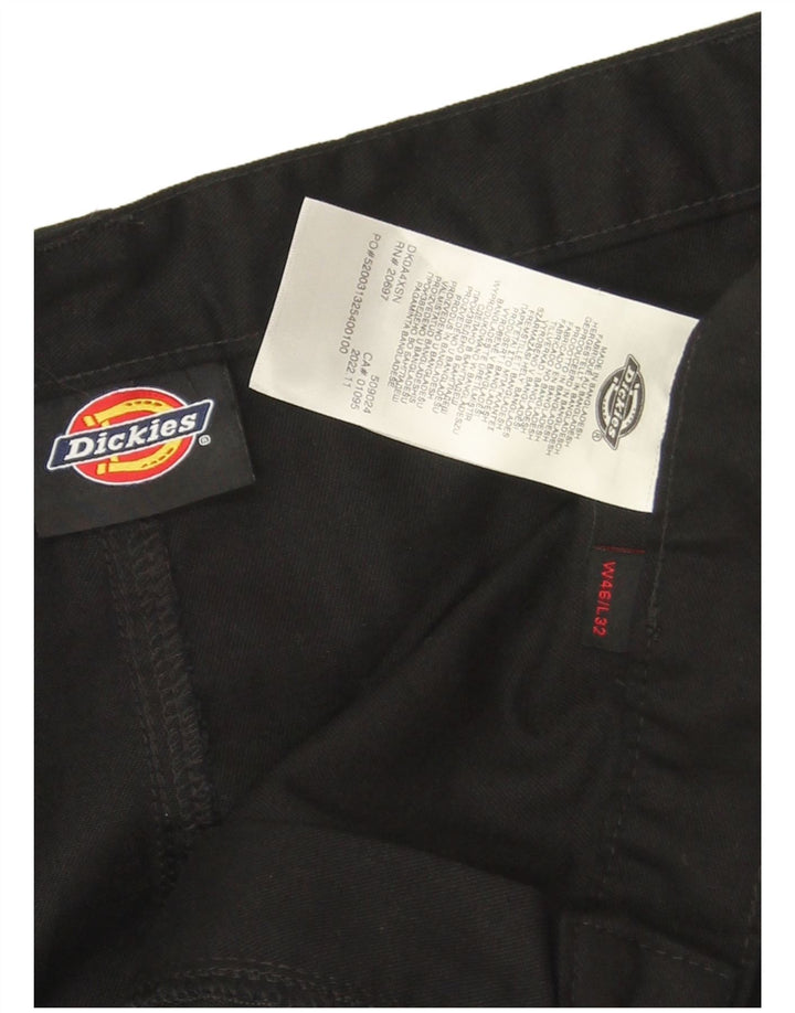 Pantaloni cargo dritti pentru bărbați Dickies W46 L30 poliester negru