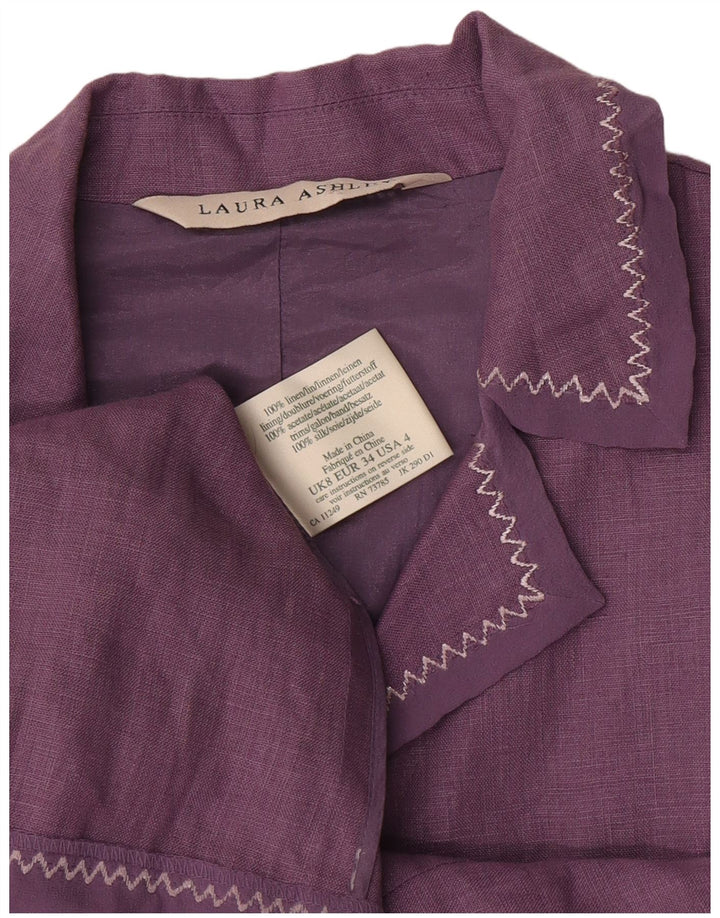 Jachetă blazer pentru femei Laura Ashley, cu 3 nasturi, UK 8, in violet mic