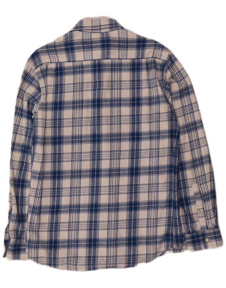 Cămașă de flanel pentru bărbați Jack Wills, bumbac cu carouri albastru mediu