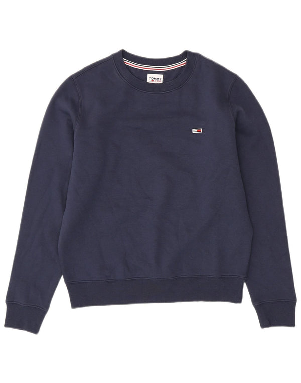 TOMMY HILFIGER Pulover supradimensionat pentru femei UK 6 XS Bumbac bleumarin