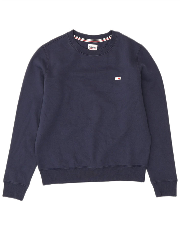 TOMMY HILFIGER Pulover supradimensionat pentru femei UK 6 XS Bumbac bleumarin