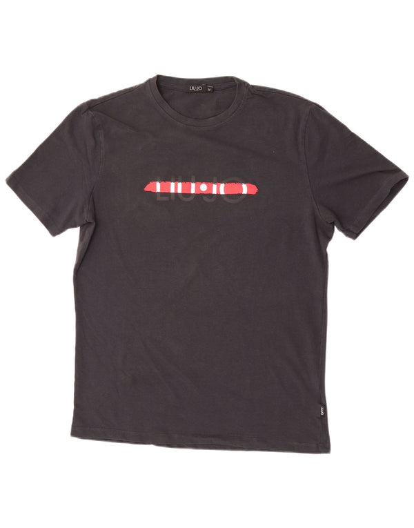 Tricou grafic Liu Jo pentru bărbați Top mediu negru