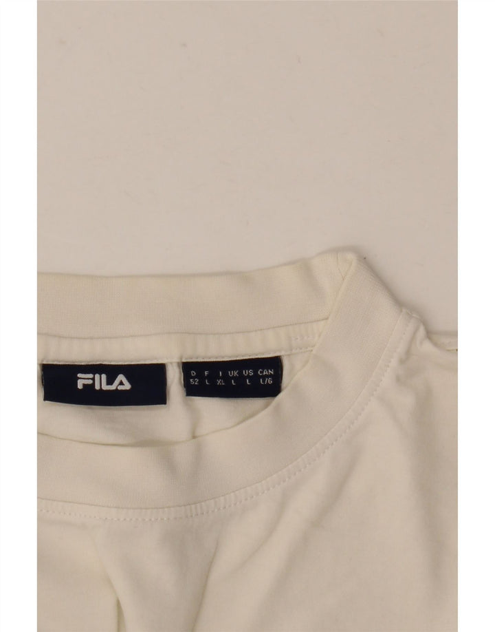 Tricou grafic pentru bărbați Fila Top Large White