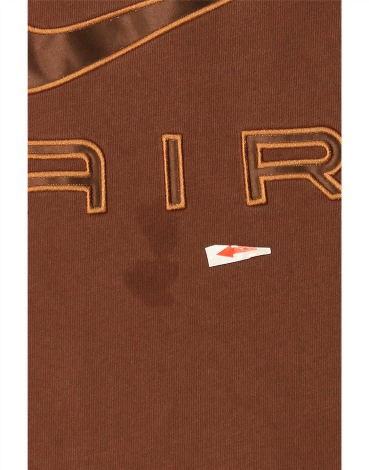 Tricou grafic Nike pentru bărbați, cu croiala lejeră Top mare maro