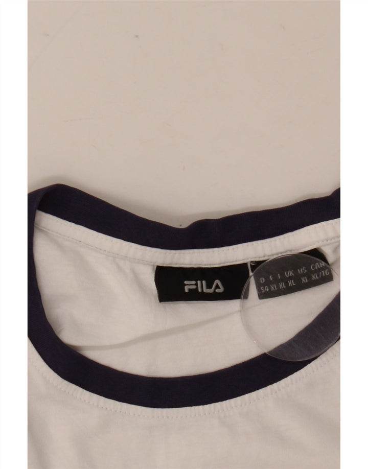Tricou grafic pentru bărbați Fila Top XL Alb