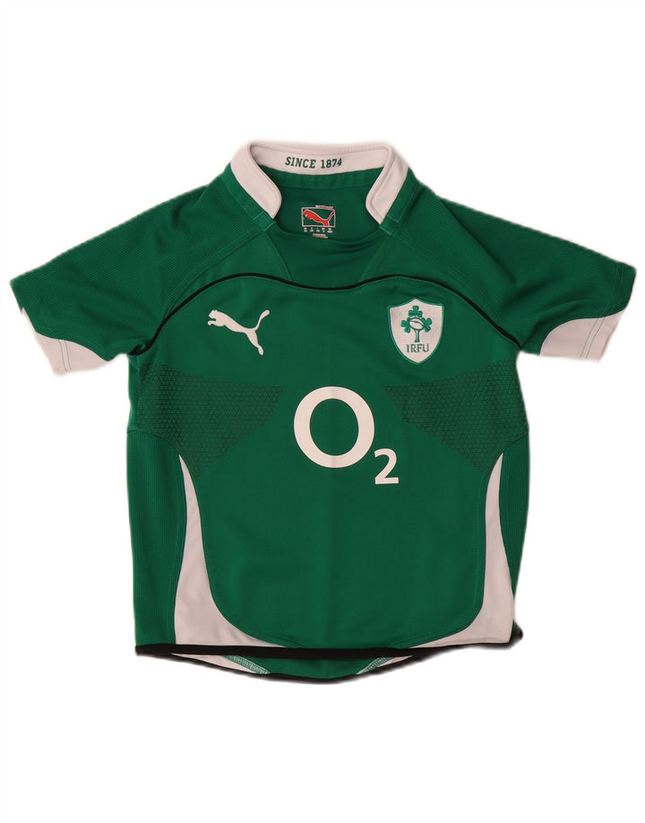 Tricou grafic PUMA IRFU pentru băieți Top 9-10 ani, color verde