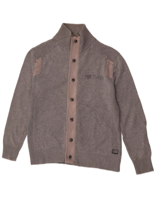 Pulover cardigan pentru bărbați Jack & Jones, mare, gri bumbac