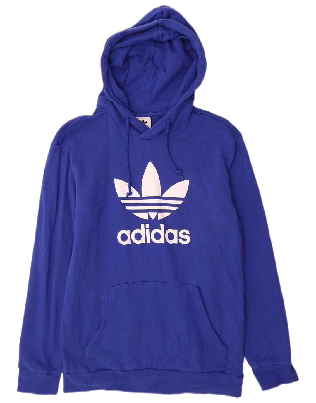 Pulover cu glugă cu grafic pentru bărbați Adidas, bumbac albastru mediu