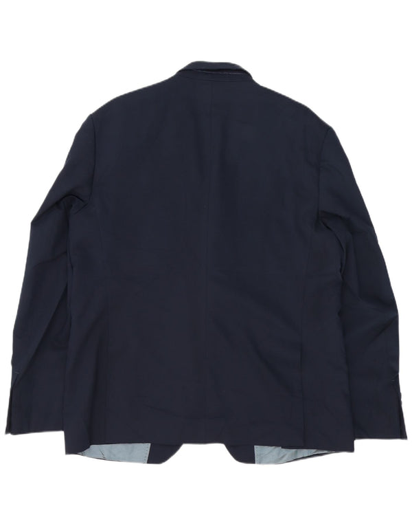 Blazer pentru bărbați Zara cu 2 nasturi EU 56 XL Viscoză bleumarin