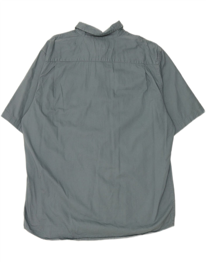 WRANGLER Mens Short Sleeve Shirt XL Blue Cotton