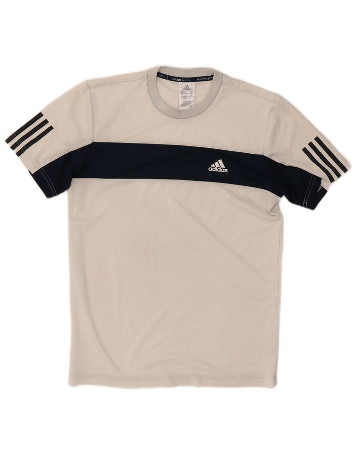 Tricou tenis pentru bărbați ADIDAS Top mic, alb, poliester color bloc