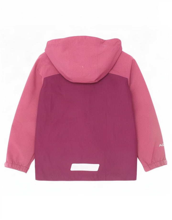 Jachetă de ploaie cu glugă pentru fete Berghaus 5-6 ani Maroon colorblock Poliester