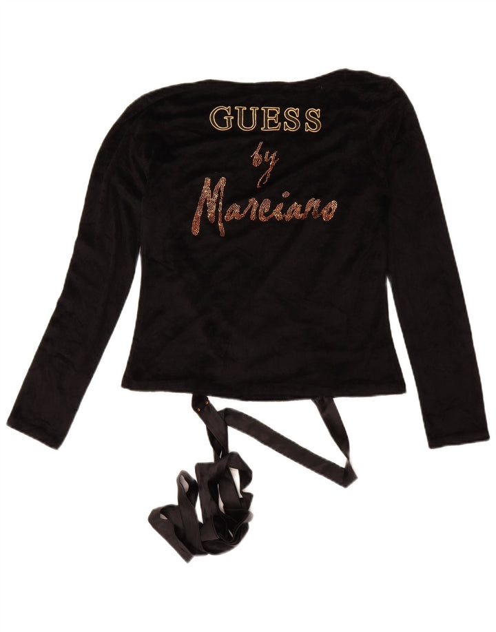GUESS BY MARCIANO Top cardigan cu grafic pentru femei IT 42 Medium Black