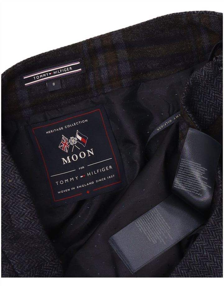 Fusta mini Tommy Hilfiger pentru femei US 8 Medium W32 Lână carouri bleumarin