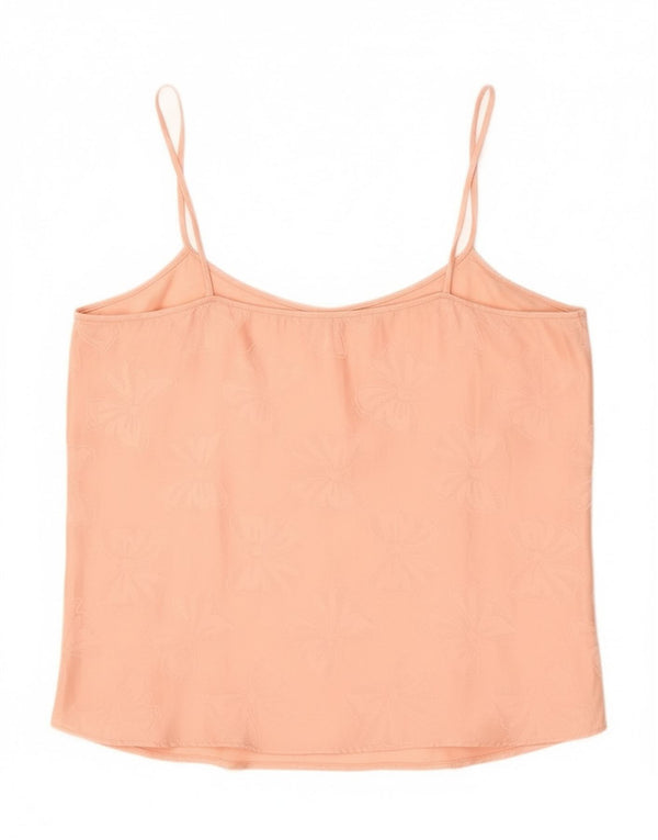 Top camis vintage pentru femei UK 16 mare, roz, floral