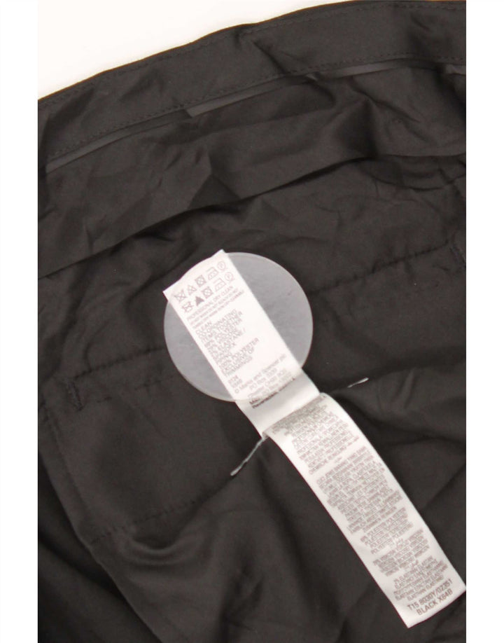 Pantaloni de costum pentru bărbați Marks & Spencer, cu tăiere obișnuită, L46 L33, poliester negru
