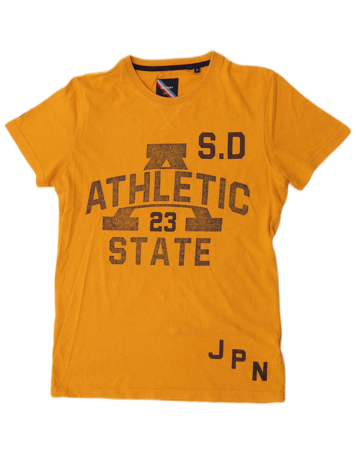 Tricou grafic pentru bărbați Superdry Top mic din bumbac galben