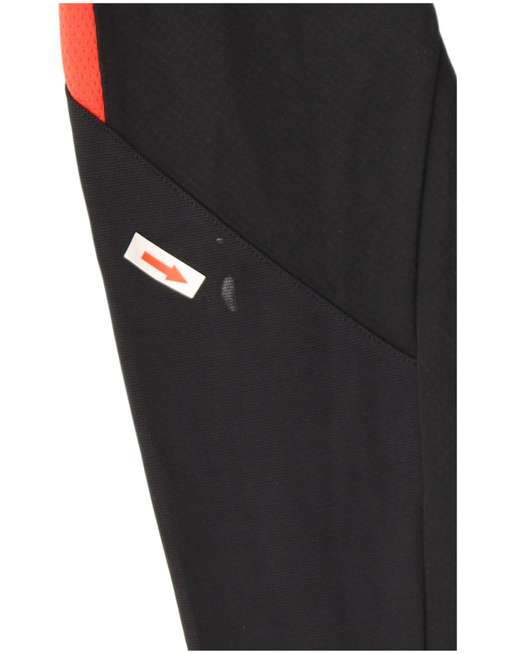 Trening pentru bărbați, cu fermoar și gât, pentru sport, poliester, negru