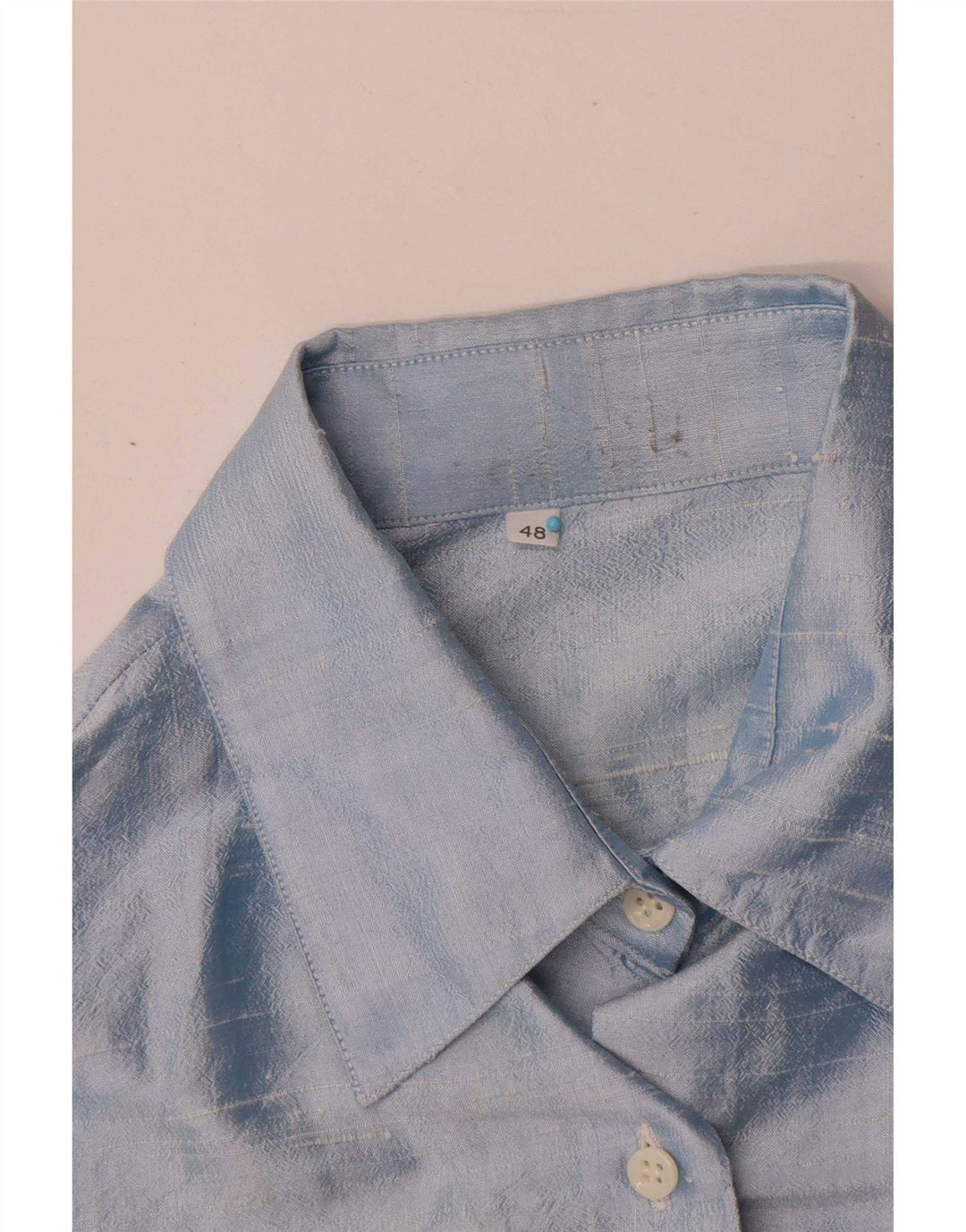 Bluză Cămașă Vintage Femei IT 48 XL Albastru
