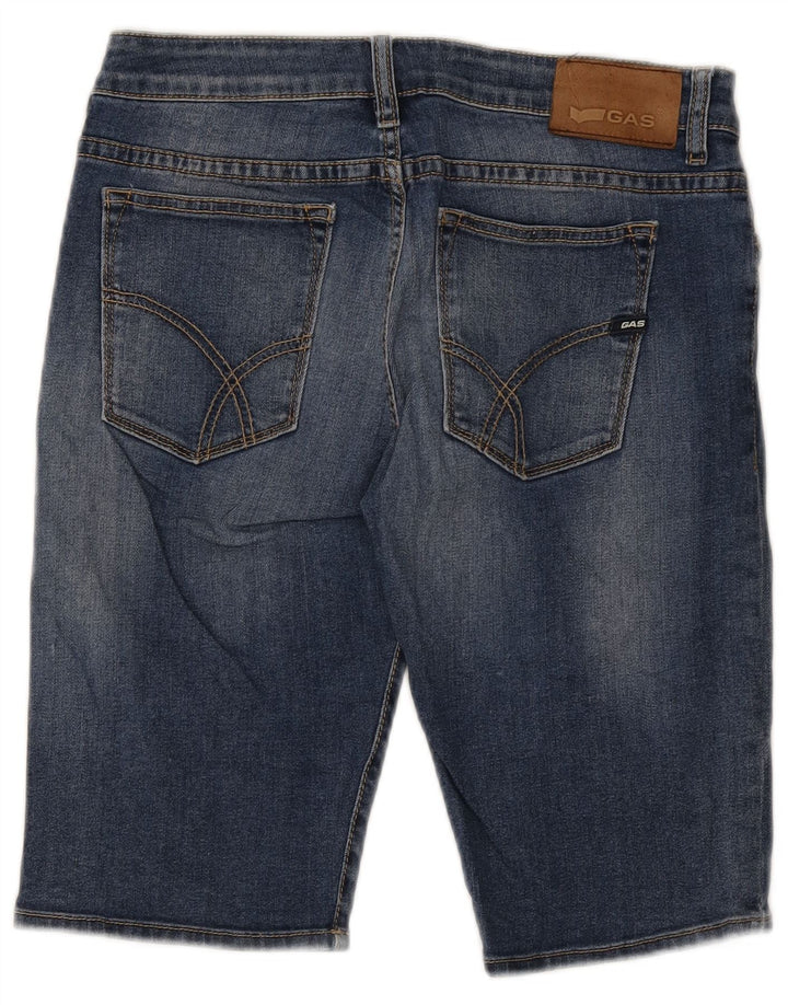 Pantaloni scurți din denim pentru bărbați Gas W33, bumbac albastru mediu