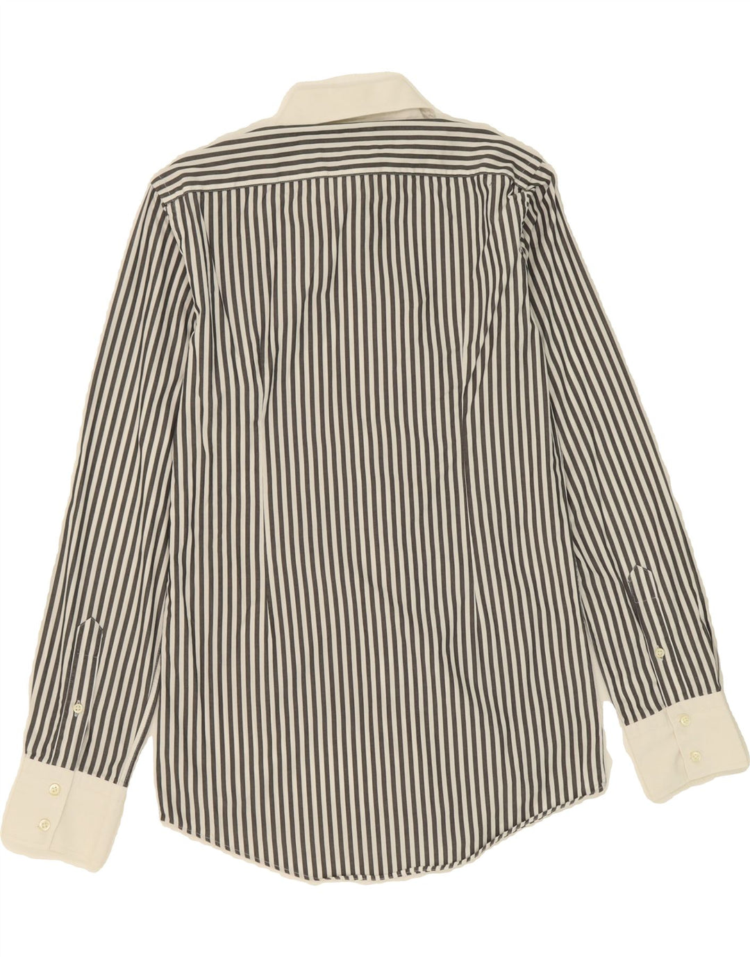 ZARA Mens Shirt Small Black Striped Cotton Vintage Zara and Second-Hand Zara from Messina Hembry 