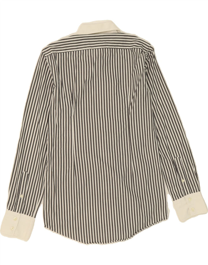 ZARA Mens Shirt Small Black Striped Cotton Vintage Zara and Second-Hand Zara from Messina Hembry 
