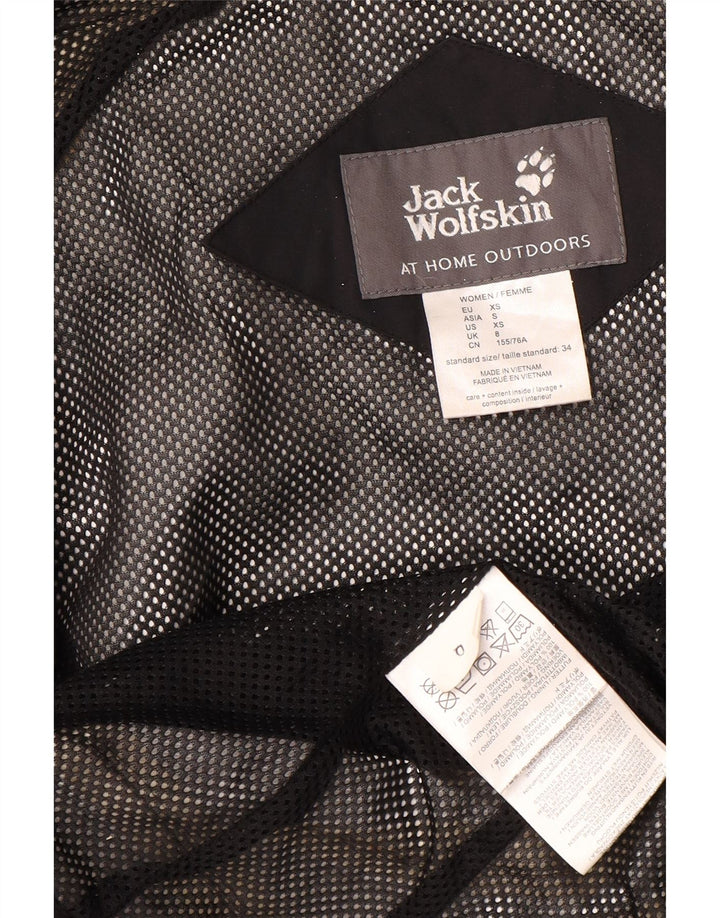 Jack Wolfskin Jachetă de ploaie cu glugă pentru femei UK 8 Small Poliamidă neagră