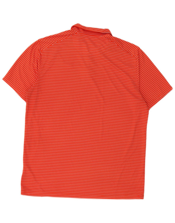 Tricou polo Nike pentru bărbați Dri Fit Poliester mare portocaliu cu dungi
