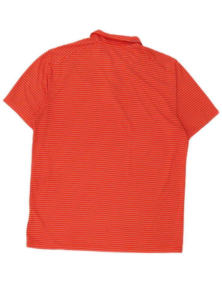 Tricou polo Nike pentru bărbați Dri Fit Poliester mare portocaliu cu dungi