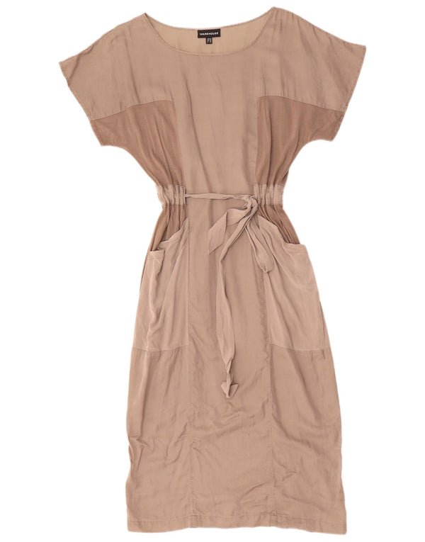 Rochie Maxi WAREHOUSE Batwing pentru femei UK 12 Medium Gri Bumbac Colorblock