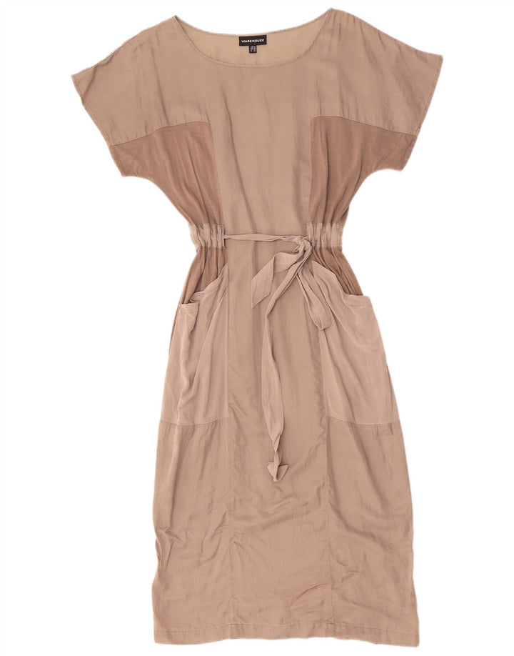 Rochie Maxi WAREHOUSE Batwing pentru femei UK 12 Medium Gri Bumbac Colorblock