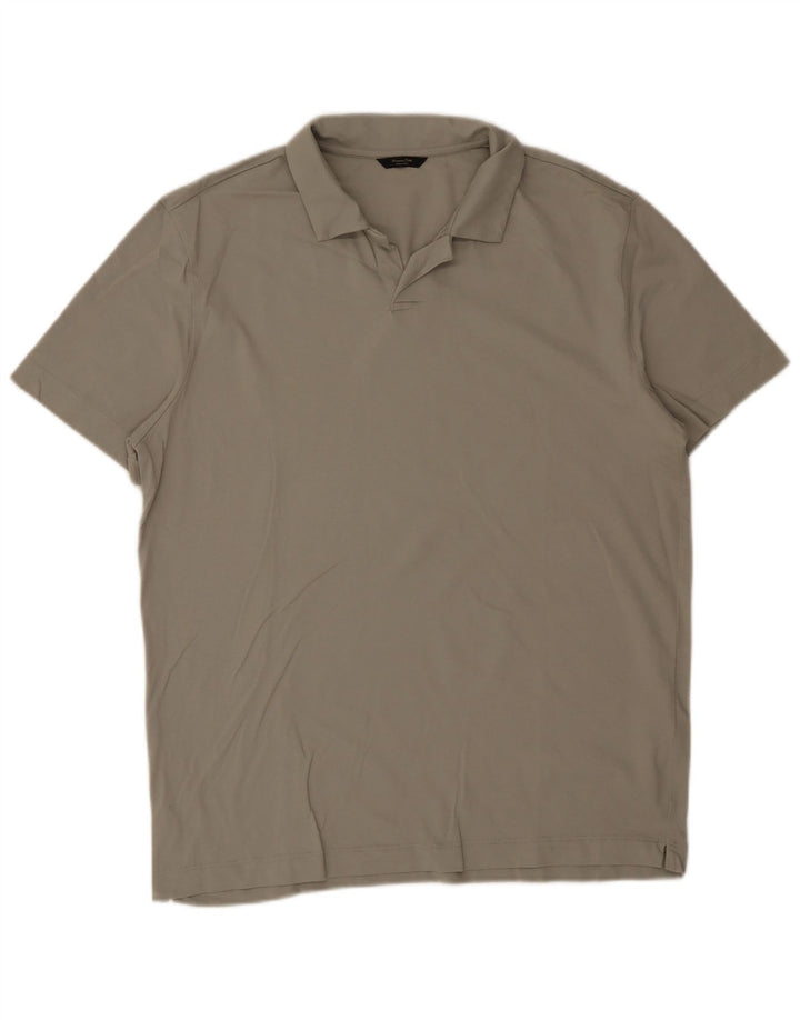 Cămașă polo Massimo Dutti pentru bărbați XL bumbac kaki