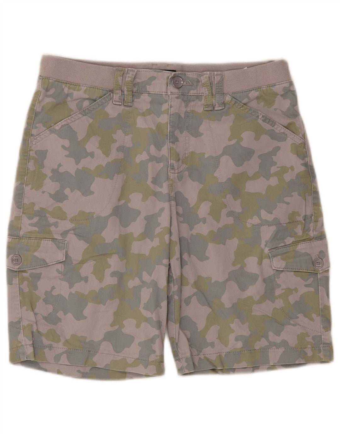 Pantaloni scurți cargo pentru femei Lee cu talie medie US 6, mediu W30, bumbac camuflaj violet