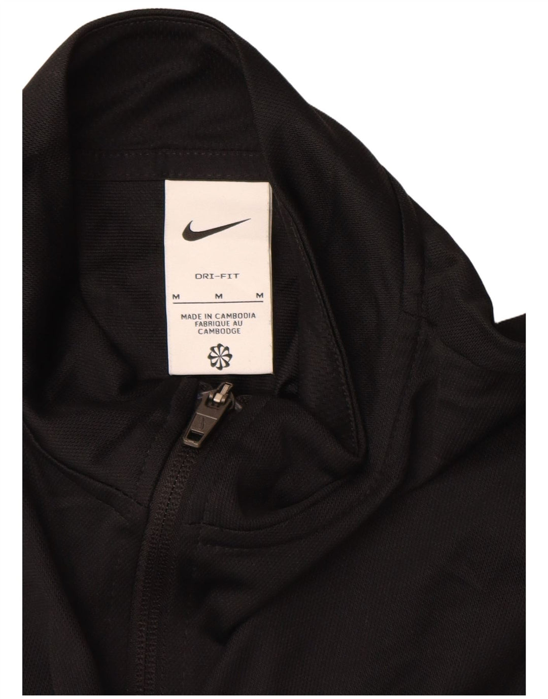 Jachetă de top pentru trening Nike Dri Fit pentru femei UK 14 Poliester mediu negru