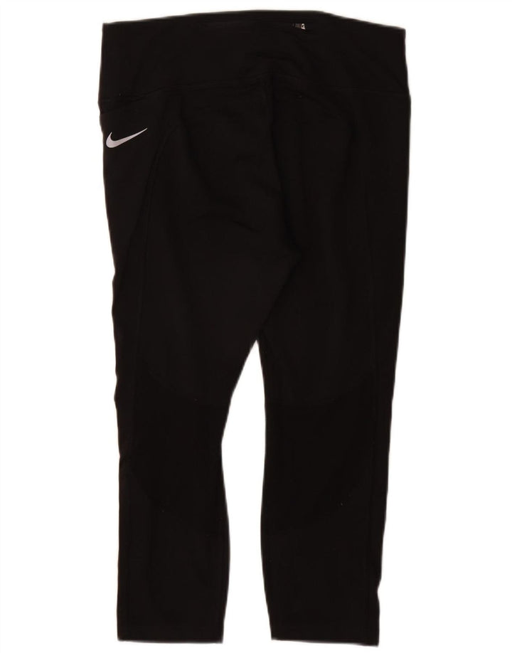 Leggings NIKE Dri Fit Capri pentru femei UK 14 Poliester negru mare
