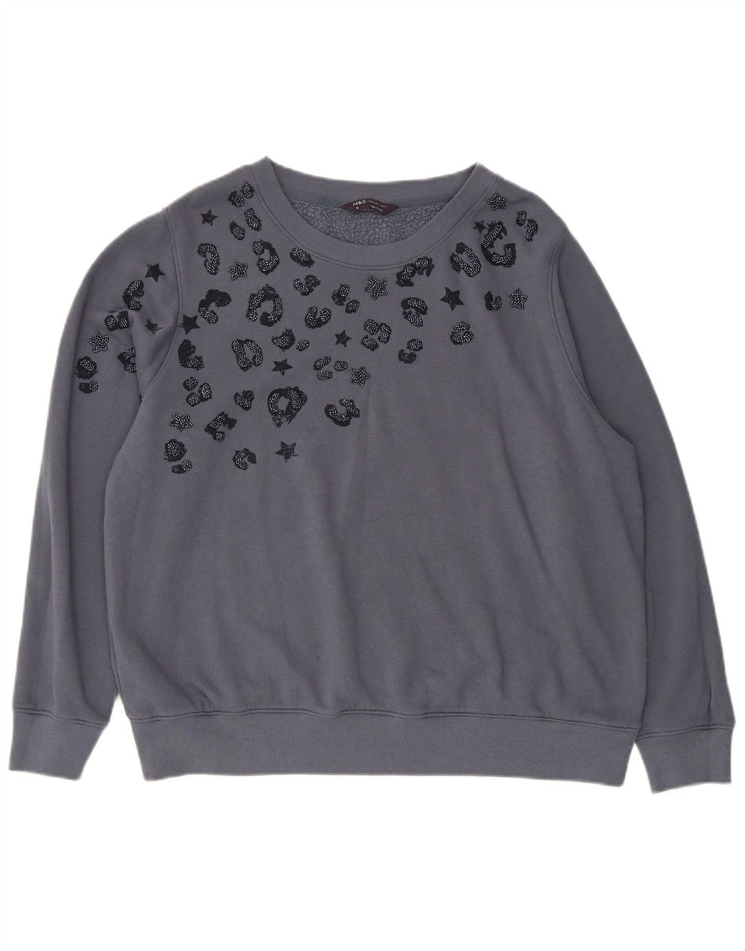 Pulover pentru femei Marks & Spencer cu model abstract, UK 18 XL, gri