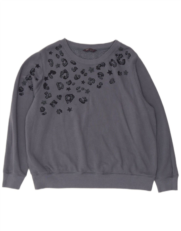 Pulover pentru femei Marks & Spencer cu model abstract, UK 18 XL, gri