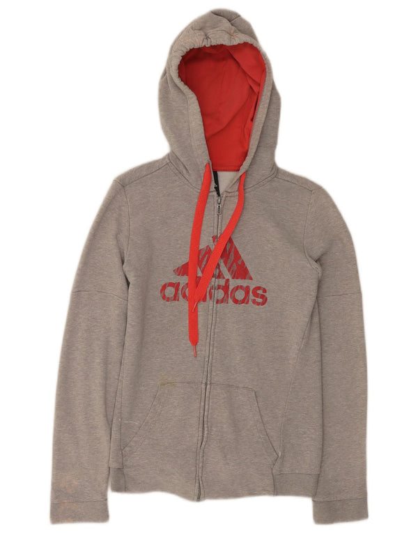 Pulover Adidas Graphic Zip pentru femei UK 4 XS Gri Flecked