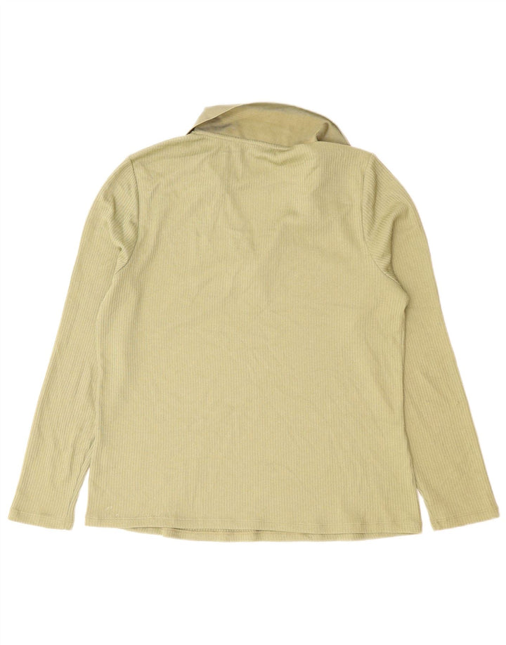 Tricou polo cu mânecă lungă pentru femei Marks & Spencer UK 14 Poliester verde mare