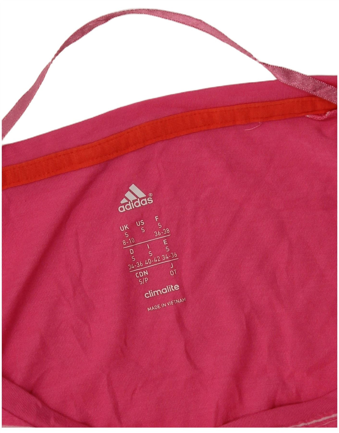 Tricou cu grafic supradimensionat Adidas pentru femei Top UK 8/10 Small Pink Striped